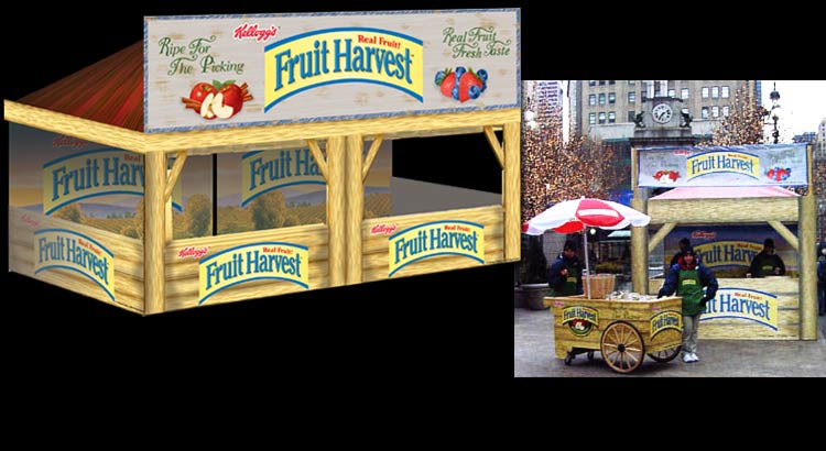 Kellogg's Fruit Harvest Event Tent and Cart